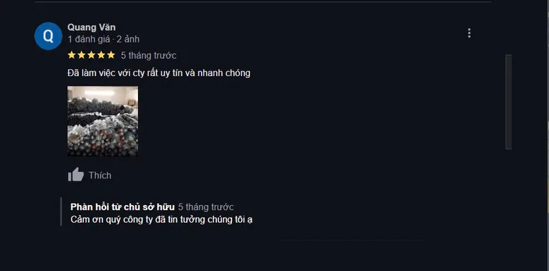 Hoàng Long đã thu mua 5 tấn sắt tại KCN Bình Dương trong tuần vừa qua